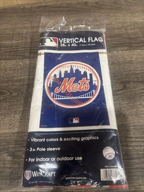 New York Mets Vertical Flag - Blue & Orange 28x40